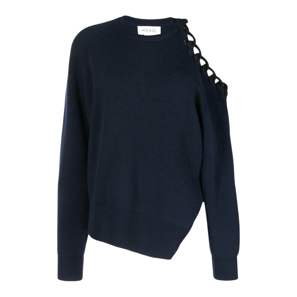 MONSE rope cut out shoulder sweater